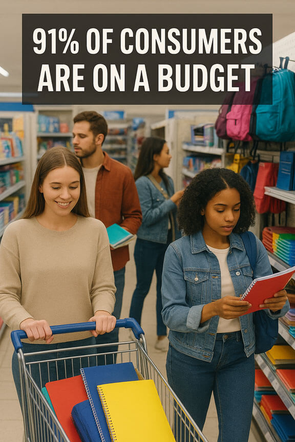 91% of consumers are on a budget
